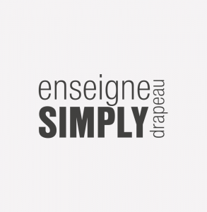enseigne drapeau commerciale Simply de Graphic Dimension