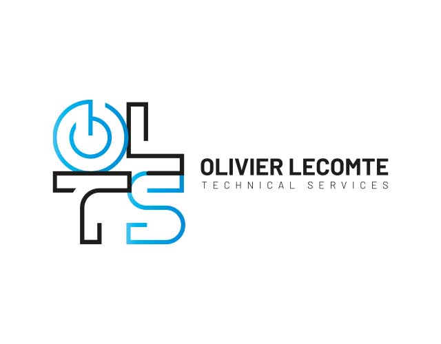 Une identité visuelle impactante pour OLTS, combinant une typographie claire et des éléments graphiques modernes pour une communication efficace.