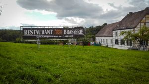 Bâche tendu pour l'Auberge du Prevost à Saint-Hubert