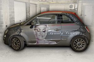Lettrage FIAT 500 Institut de Beauté
