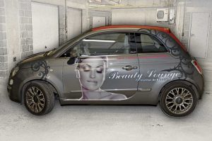 Lettrage FIAT 500 Institut de Beauté