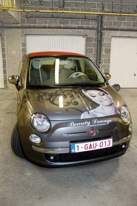 Lettrage FIAT 500 Institut de Beauté