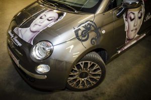 Lettrage FIAT 500 Institut de Beauté