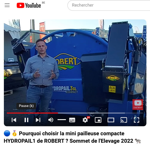 Réalisation de la vidéo publicitaire pour les nouvelles pailleuses ROBERT depuis le stand du Sommet de l’Elevage