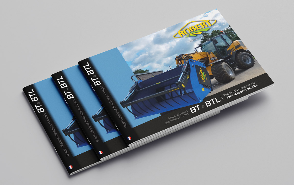 Création de la brochure ROBERT / Godets à tapis BT – BTL