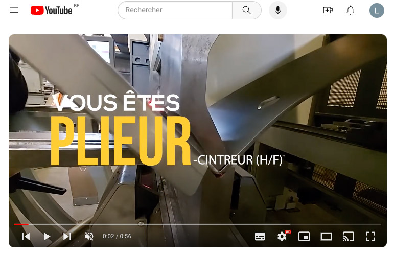 Tournage & réalisation d’un clip vidéo pour le recrutement de plieurs-cintreurs chez ROBERT