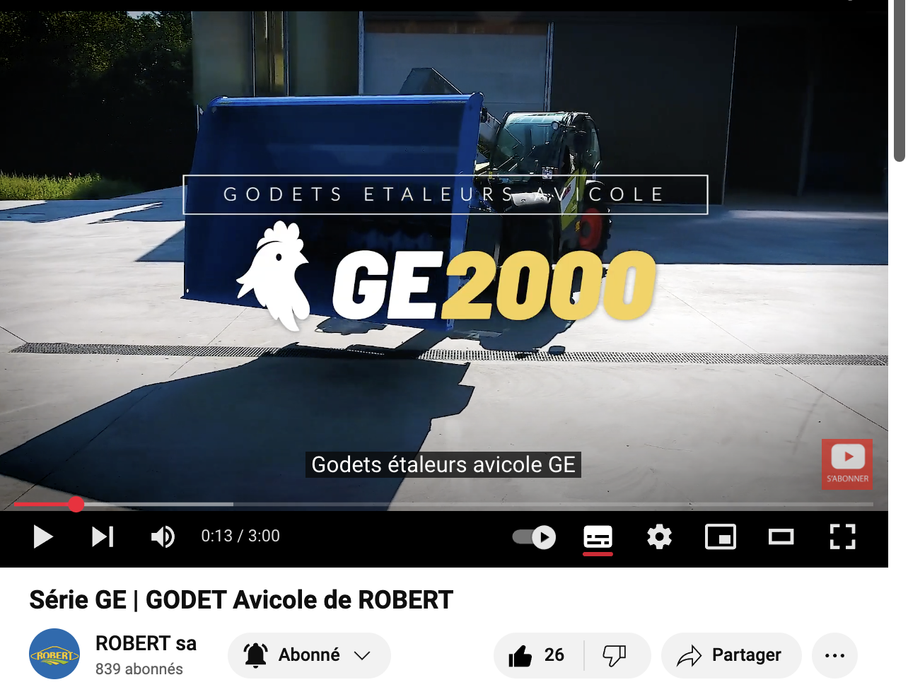 Tournage & réalisation d’un clip publicitaire sur le godet GE2000