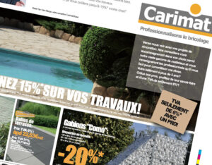 Créations publicitaires éditoriales & digitales pour CARIMAT