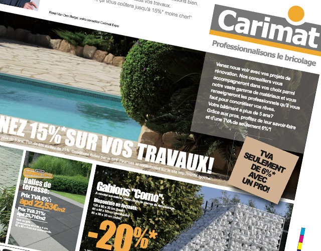 Créations publicitaires éditoriales & digitales pour CARIMAT