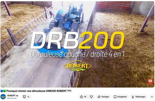 Tournage et réalisation d&rsquo;un clip publicitaire pour la dérouleuse DRB200