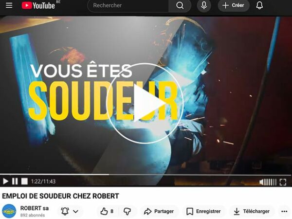Vidéo de recrutement de soudeurs pour Atelier Robert SA