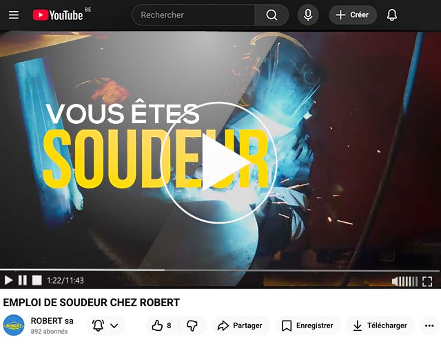 Vidéo de recrutement de soudeurs pour Atelier Robert SA