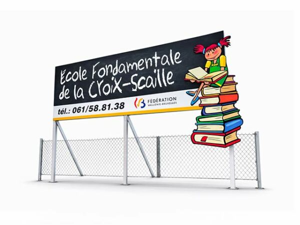 Panneau d&rsquo;école à Gedinne